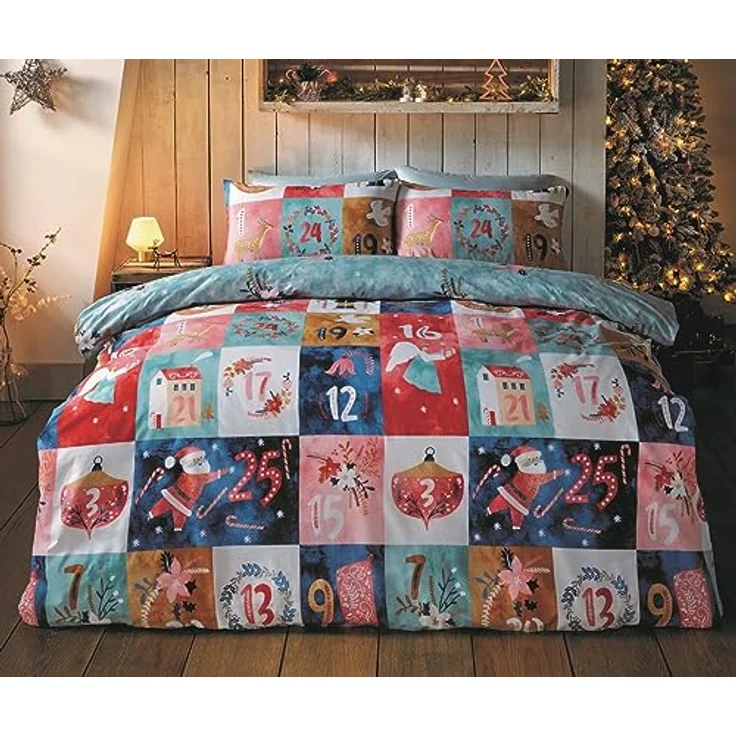 Adventskalender Bettwäsche für Doppelbettdecke 200x200 cm – Bild 2