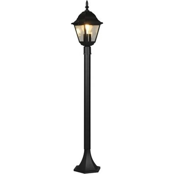 LED Wegeleuchte nostalgische Laterne, Aluminium Schwarz Höhe 100cm – Bild 3