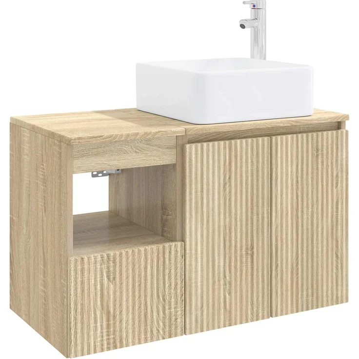vidaXL Badezimmerschrank-Set 2 stk. Sonoma-Eiche 79,5 x 41 x 80 cm 3404046 – Bild 2