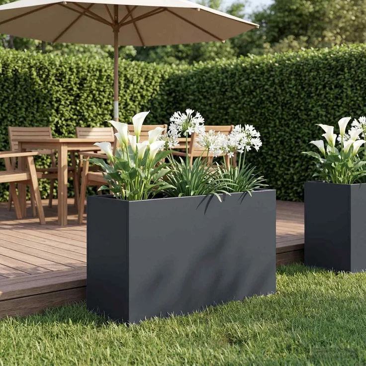vidaXL Garten-Pflanzgefäß Anthrazit 80 x 30 x 40 cm 8005586 – Bild 2