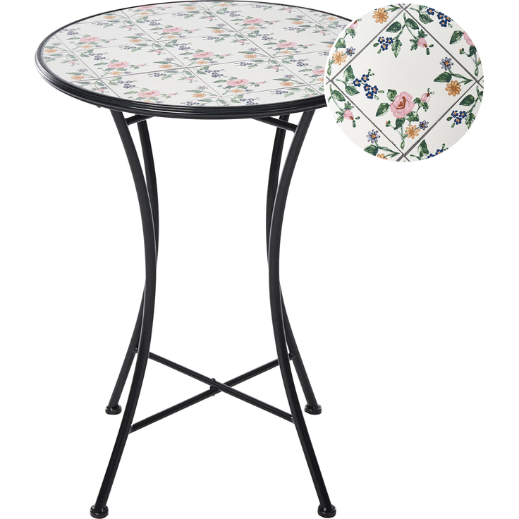 Outdoor Bistrotisch COLLIO 60 cm 60 cm Metall Schwarz