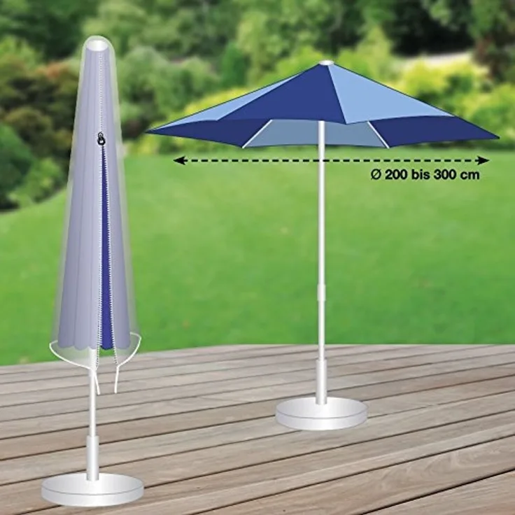 GWM GmbH Gartengeräte-, Werkzeuge- und Maschinenvertrieb Premium Schutzhülle mehr Garten Sonnenschirm Partyschirm Durchmesser 200 - 300cm