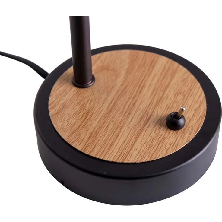 näve Tischleuchte Fumoso, Ein-/Ausschalter, Leuchtmittel wechselbar, ohne Leuchtmittel, Tischleuchte >>Fumoso<<,excl. 1xE14 max. 40W,schwarz/natur,Smoking Glass – Bild 4