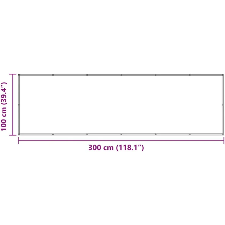 vidaXL Balkonsichtschutz Hellgrau 100 x 300 cm Oxford-Stoff 42030545 – Bild 6