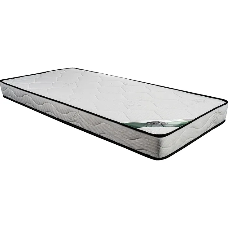 Vente-unique - KANANI Set aus Matratze und Bettgestell StoffMetall Schwarz - B 90 cm88 cm3,8 cm x H 15 cm5 cm25 cm x L 190 cm188 cm3,8 cm – Bild 2