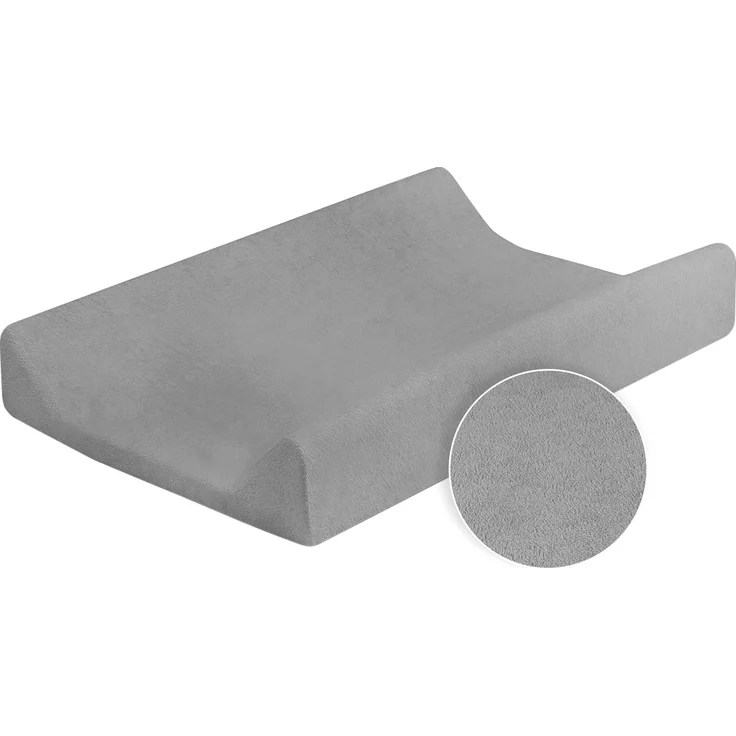 Baby Comfort Wickelauflage Frottee Bezug für 80x50 cm Windelwechsler mit erhöhten Kanten (Grau) – Bild 1