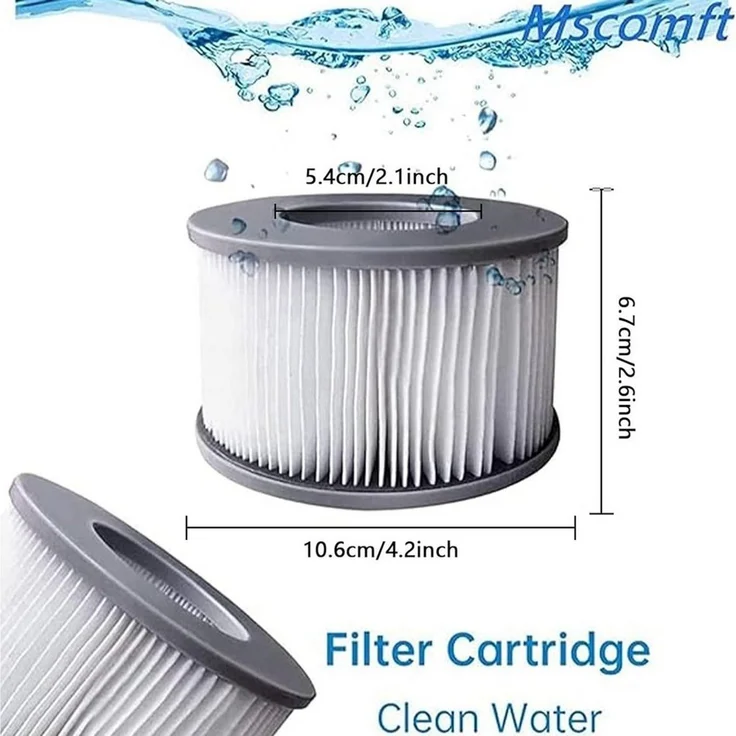 FELIXLEO Pool-Filterkartusche 6er-Pack Ersatzfilter für MSPA Whirlpool Filterkartusche Modelle – Bild 2