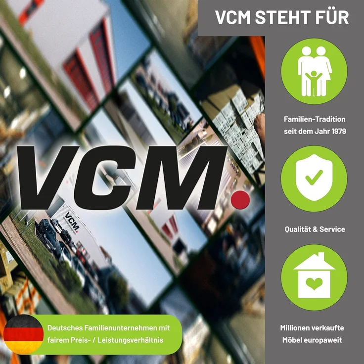 VCM Büroregal & Bücherregal Ulas 918439 Weiß H. 74 x B. 49 x T. 32 cm – Bild 4