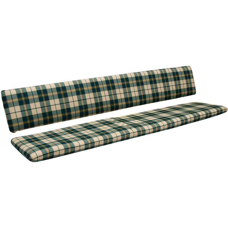 DEGAMO BOSTON Auflagenset 2-teilig für Gartenbank 4-sitzer, grün/beige, 195cm – Bild 4