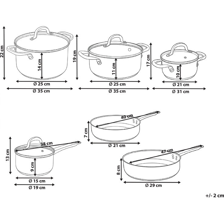 Kochgeschirr-Set 10-teilig PRIMECOOK Edelstahl Silber – Bild 2