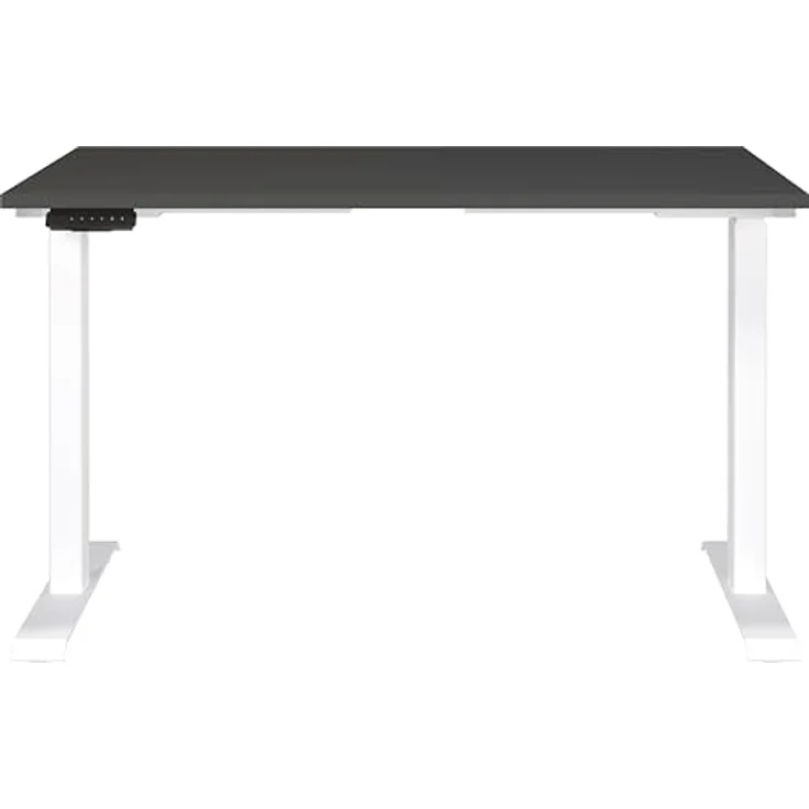 Germania Schreibtisch 7907-569, in Graphit/Weiß, EL. höhenverstellb, 120 x 120 x 80 cm (BxHxT) – Bild 4