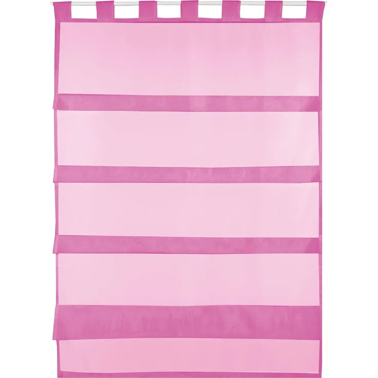 Bestlivings pinke Bistrogardine Transparent mit Schlaufen in 80x110 cm ( BxL ), in vielen Varianten erhältlich