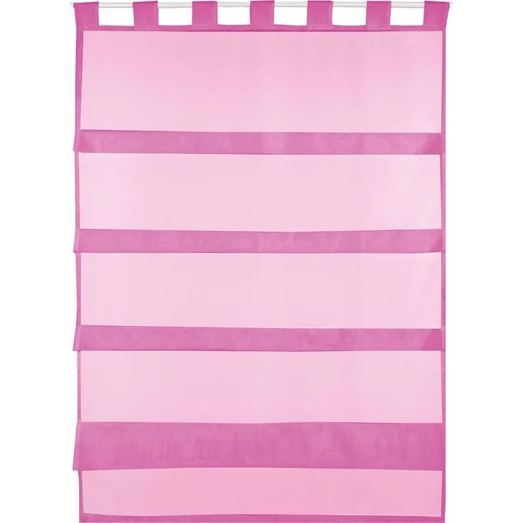 Bestlivings pinke Bistrogardine Transparent mit Schlaufen in 80x110 cm ( BxL ), in vielen Varianten erhältlich – Bild 1