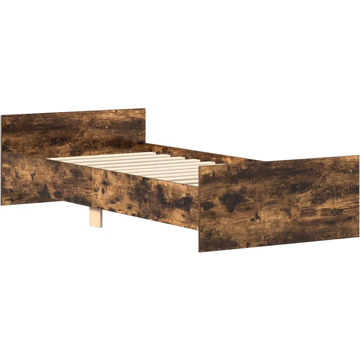 vidaXL Bettgestell mit Kopfteil Geräucherte Eiche 80 x 200 cm 8009029 – Bild 3