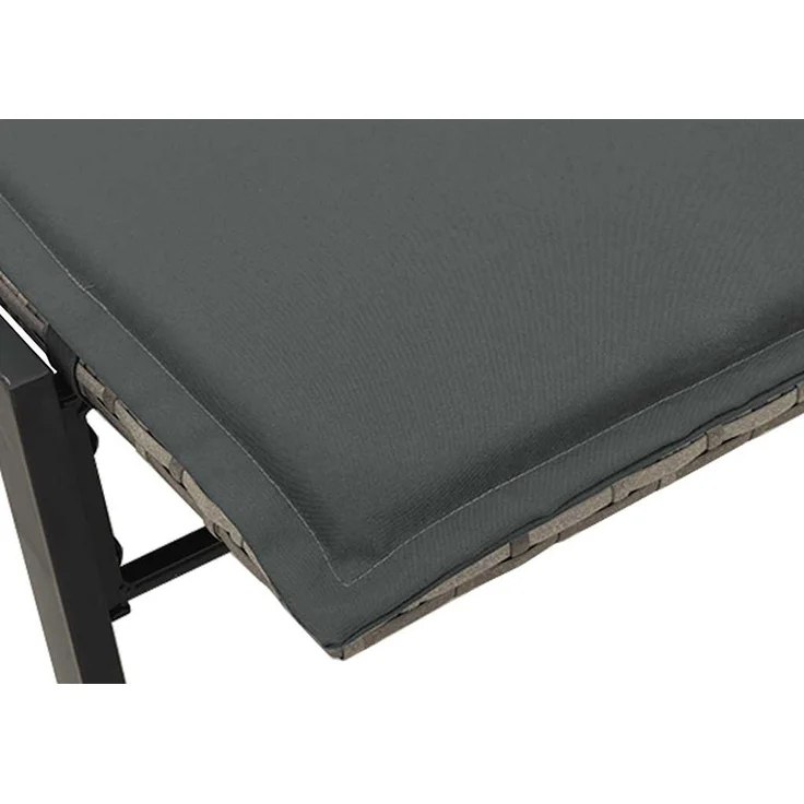 vidaXL Sonnenliege mit Auflage Grau Poly Rattan 4104081 – Bild 9