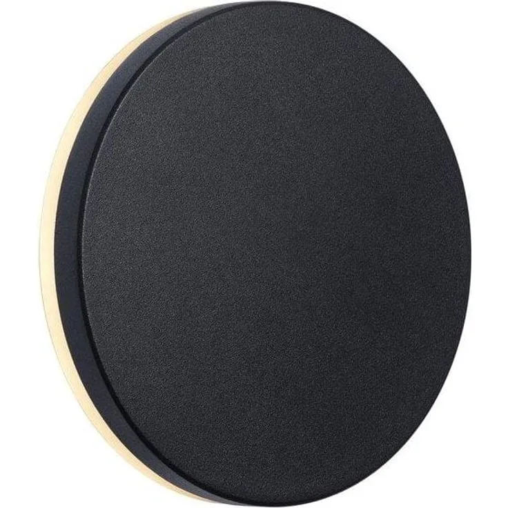 LED Wandaußenleuchte schwarz Nordlux Artego Round IP54 468lm 3000K 15cm