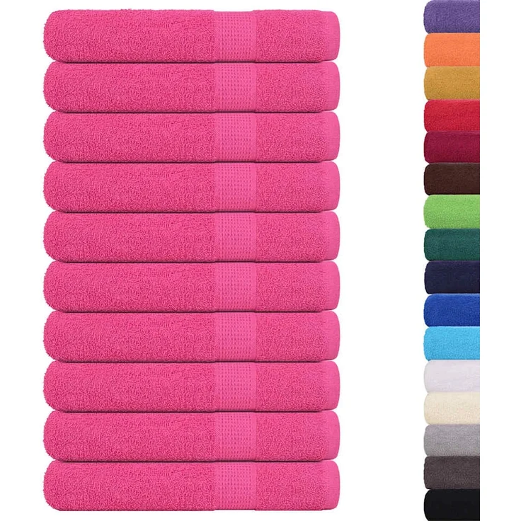 vidaXL Saunatücher FROGN 10 Stk. Rosa 80x200 cm 360 g/m² 137057 – Bild 2