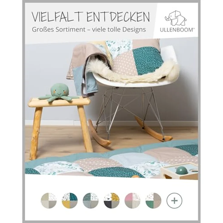 ULLENBOOM personalisierbare Krabbeldecke für Baby 140x140 cm - Dick & weich | Perfekt als Geschenk, Außenmaterial: 100% Baumwolle, OEKO-TEX zertifiziert, Made in EU, Schadstoffgeprüft, waschbar – Bild 7
