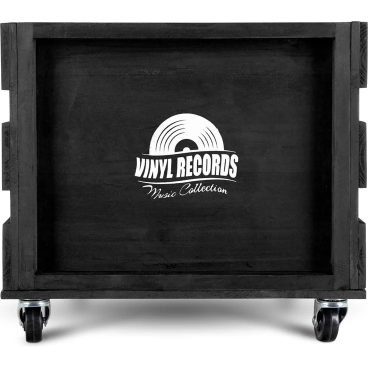 Stagecaptain Holzkiste SPK-100 "Emil" Schallplattenkiste, für bis zu 100 LPs - aus Vollholz im Retro-Design – Bild 4