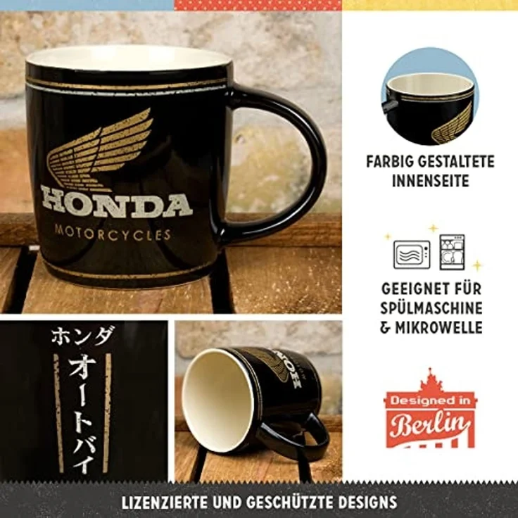 Nostalgic-Art Tasse Kaffeetasse - Honda MC - Motorcycles Gold – Bild 3