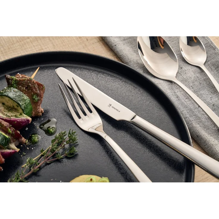HENCKELS by ZWILLING Besteck-Set Serenity (60-tlg), 12 Personen, Edelstahl, 18/10 Edelstahl, Poliert, Spülmaschinengeeignet – Bild 4