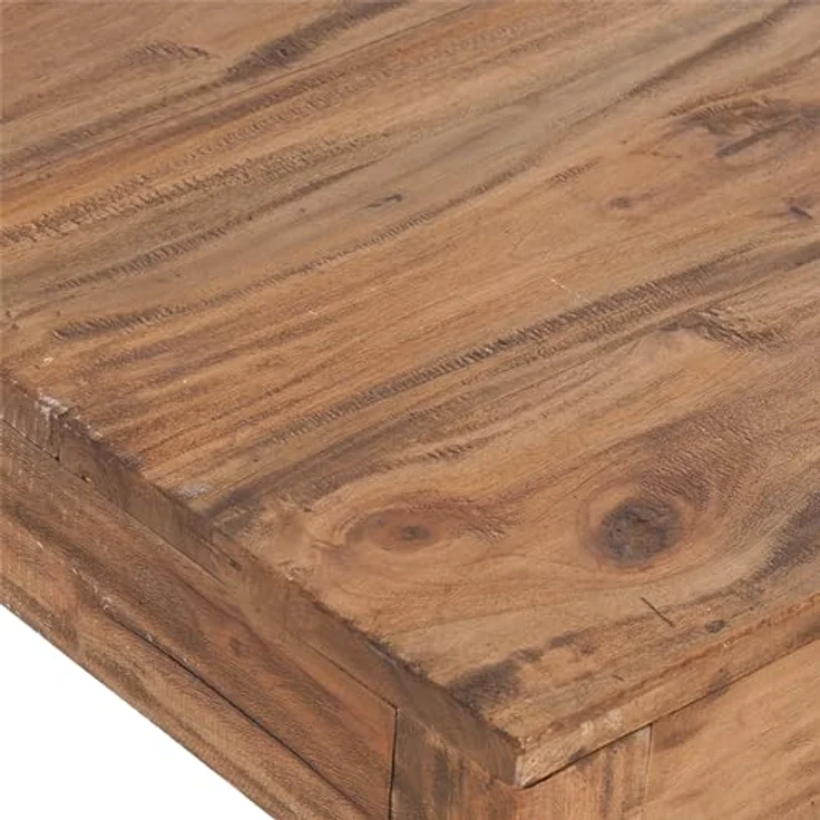 DESIGN DELIGHTS Couchtisch Square 50, vintage Holz, Natur, 50x50x50 cm, Beistelltisch für Wohnzimmer und Leseecke – Bild 8