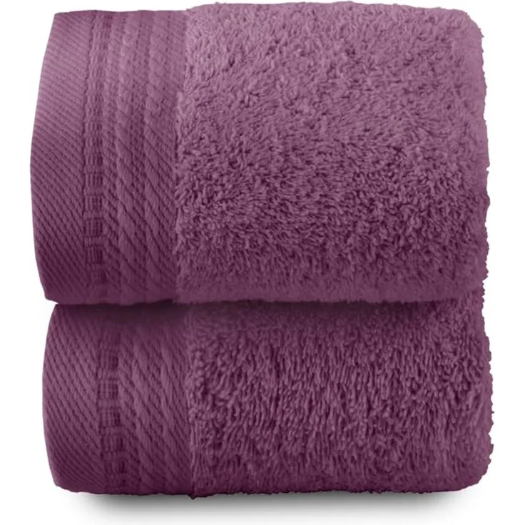 Top Towel – Premium – Große Badetücher – Badezimmerhandtücher – 2 Gesichts- oder Bidethandtücher – 30x50 cm – 100 % Baumwolle – 600 Gramm - Aubergine