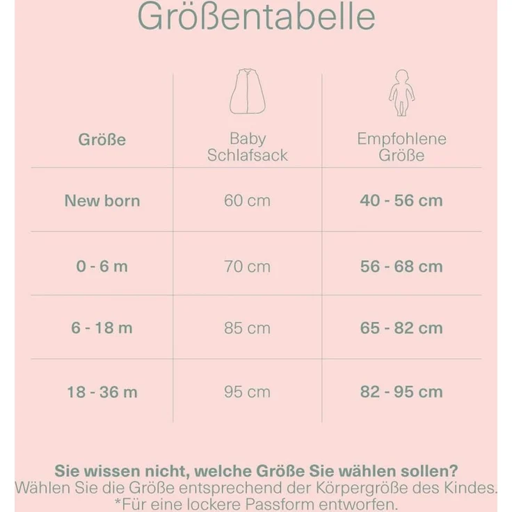 molis&co - Baby schlafsack ärmellos - Ideal für den Winter - Babyschlafsack tog 2.5 ohne Ärmel - 100% Baumwolle (Oeko-TEX 100), Premium Qualität - Grey Print (60 cm, 0 Monate) – Bild 2