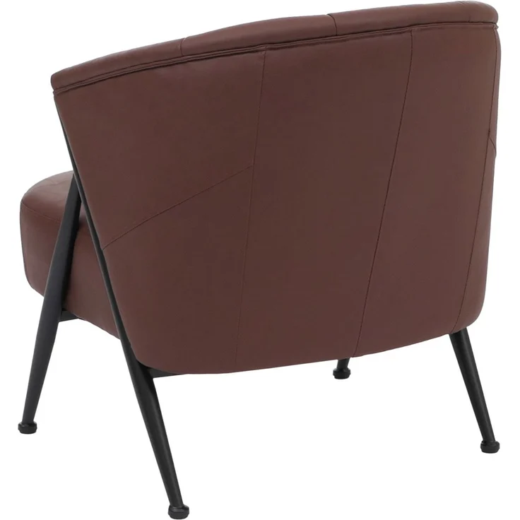 Sessel HWC-P30, Polster-/Cocktail-/Clubsessel Lounge Chair Vintage Retro Industrial Metall Kunstleder ~ rostrot – Bild 6
