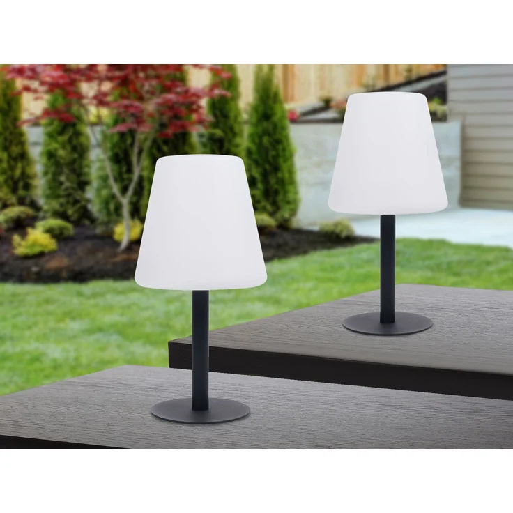 2er SET Outdoor Tischleuchten über Solar oder USB aufladbar, Höhe 25cm – Bild 6