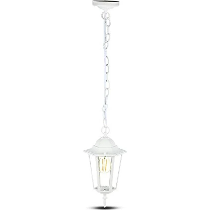 V-TAC LED-Gartenpendelleuchte, Aluminium mit E27-Fassung (max. 60 W), mattweiß, IP44 – Bild 5