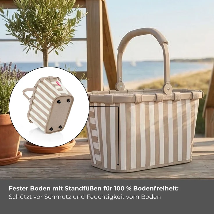 Reisenthel Carrybag XS Summerstripes Coffee 33.5x21x19.5 cm – Bild 4