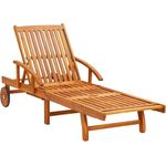 vidaXL Sonnenliege mit Auflage Akazie Massivholz 3061610