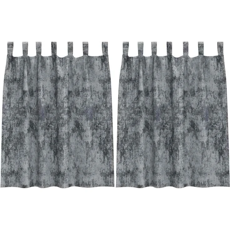 vidaXL Samtvorhänge 2 stk. Silber Grau 140 x 140 cm Samt 4107718 – Bild 1
