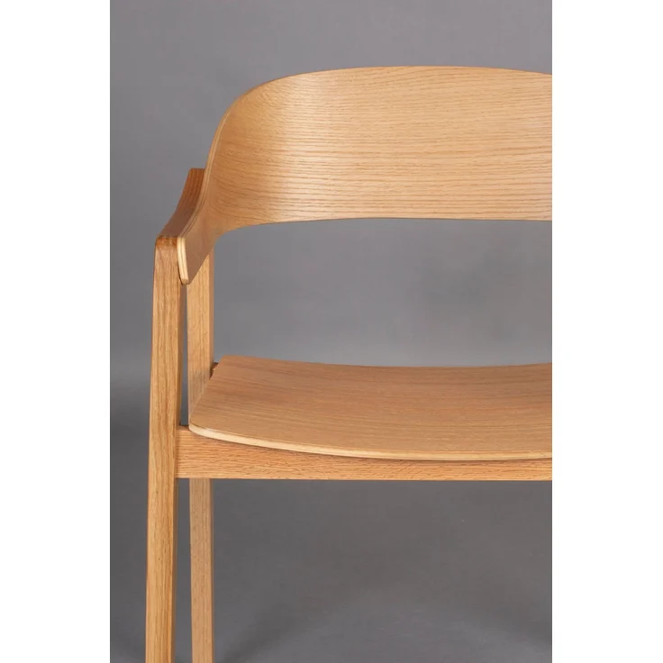 DutchBone Esszimmerstuhl Westlake im 2er-Set, Natur aus Eichenholz 58x52x76 cm – Bild 9