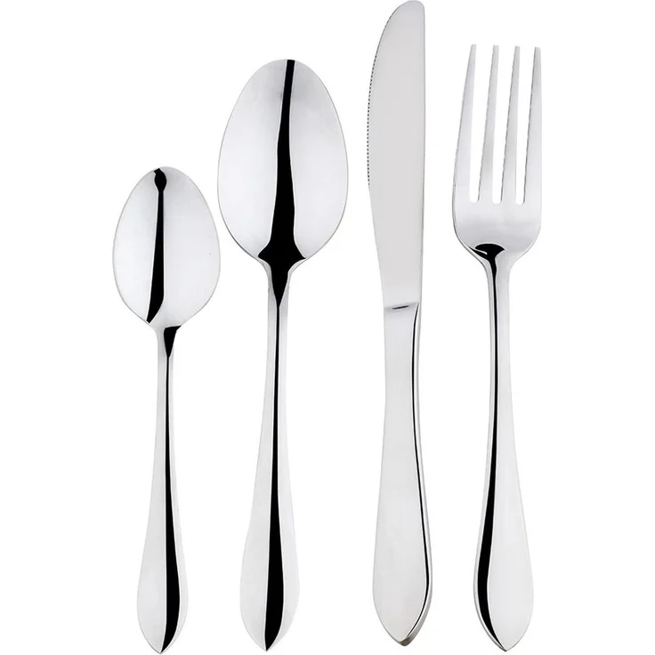 Besteckset für 6 Personen 24-teilig Edelstahl Essbesteck Besteck – Bild 1