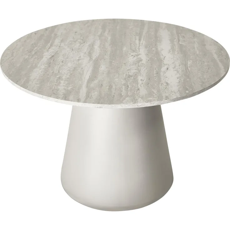 Tango Couchtisch Rund ø60 cm - Travertine-Optik Grau