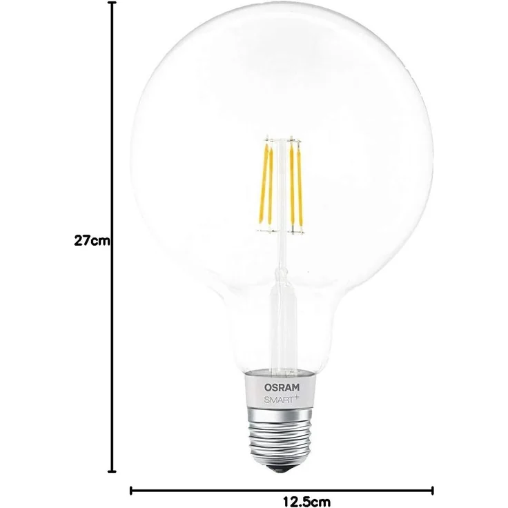 OSRAM SMART+ LED Filament Globe Bluetooth Lampe mit E27 Sockel, dimmbar, ersetzt 50W – Bild 10
