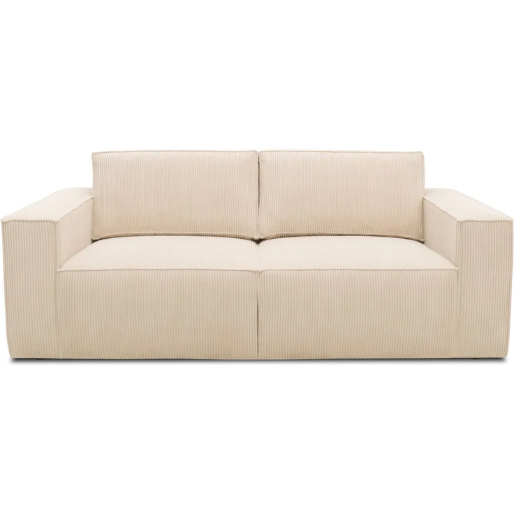 DOMO. collection Sofa 100017, 2-Sitzer mit Rückenkissen und Armlehnen, 2er Couch, Polsterganitur, 210 x 93 x 84 cm (BxTxH), creme – Bild 2