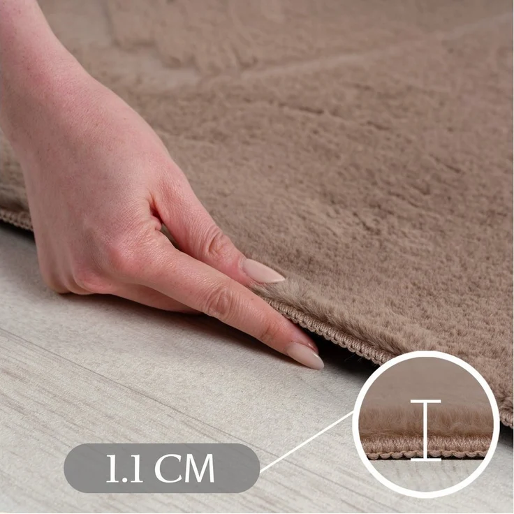 SIMPEX24 Teppich Unicolor - Einfarbig, Rund, Höhe: 11 mm, Perfekt geeignet für Wohnzimmer, Schlafzimmer,Kinderzimmer – Bild 3
