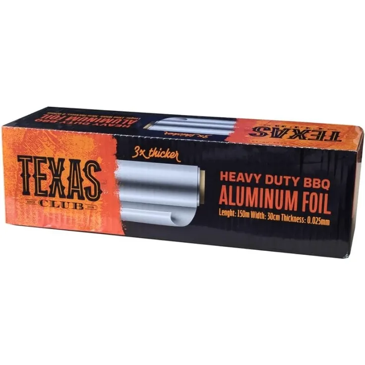 Texas_Club Alufolie Hochleistungs-grill 150X30cm 25Micr