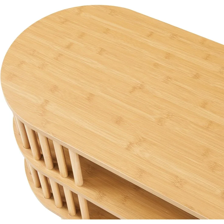 Fernsehtisch Jarvenpaa 140x40x50 cm Bambus [en. casa] – Bild 8