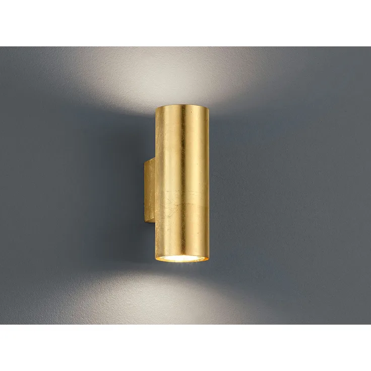 Wandleuchte CLEO in Gold foliert mit Up and Down Licht, Höhe 16,5cm