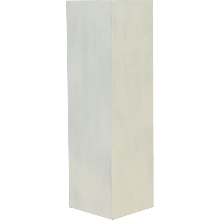 Oriental Galerie Blumenhocker Massive Holz Säule Viereckig Podest Lime-Weiß klein 65cm (1 St)