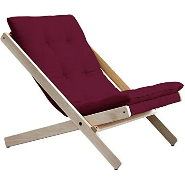 KARUP DESIGN BOOGIE Futon Liegestuhl Gestell Natur / Bordeaux