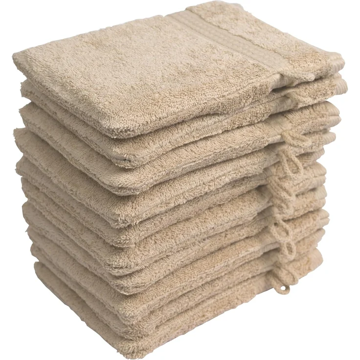 Hometex Premium Textiles Waschhandschuh in Premium Qualität 500 g/m², Feinster Frottier-Stoff 100% Baumwolle, (10er Set), weich, saugfähig, extra schwer & flauschig - TEST BILD TOP MARKE 2025 – Bild 3