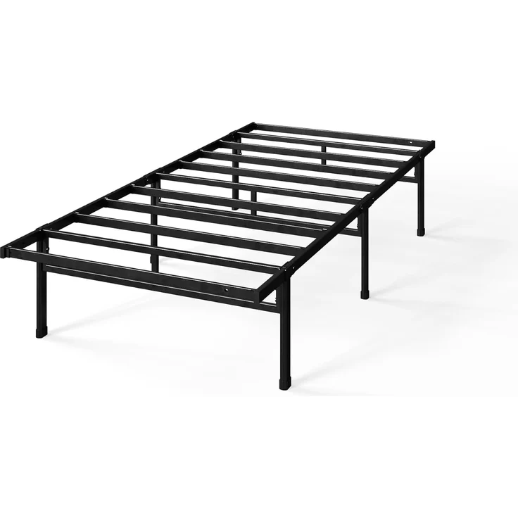 Zinus Justin Bett 80x190 cm – Bettgestell 36 cm hoch mit Stauraum unter dem Bett – Plattformbett aus Metall – Schwarz – Bild 5