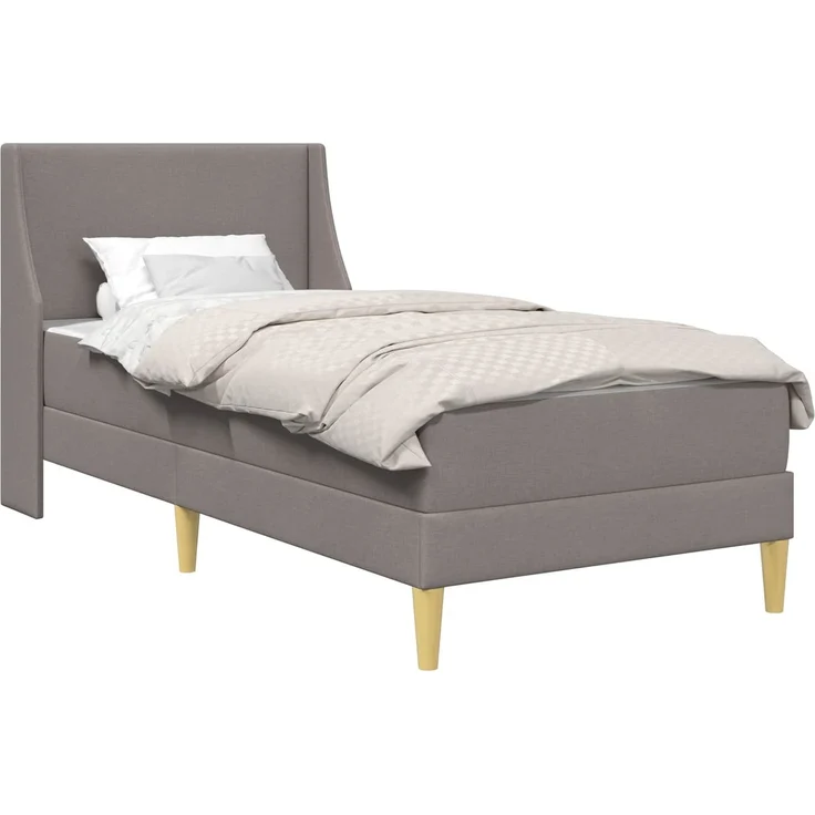 vidaXL Bettgestell mit Matratze mit Kopfteil Polyester 3414717 – Bild 2