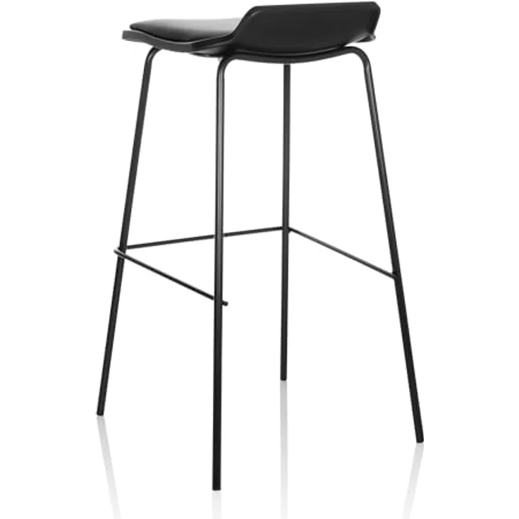 Hjh Office LONSO 10, Barhocker mit schmutzabweisendem Kunstlederbezug, zeitloses Design – Bild 9