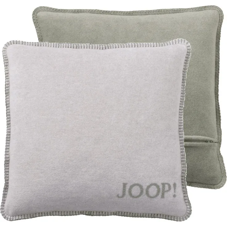 JOOP! Dekokissen Uni Doubleface Silber-Jade 50x50 cm
